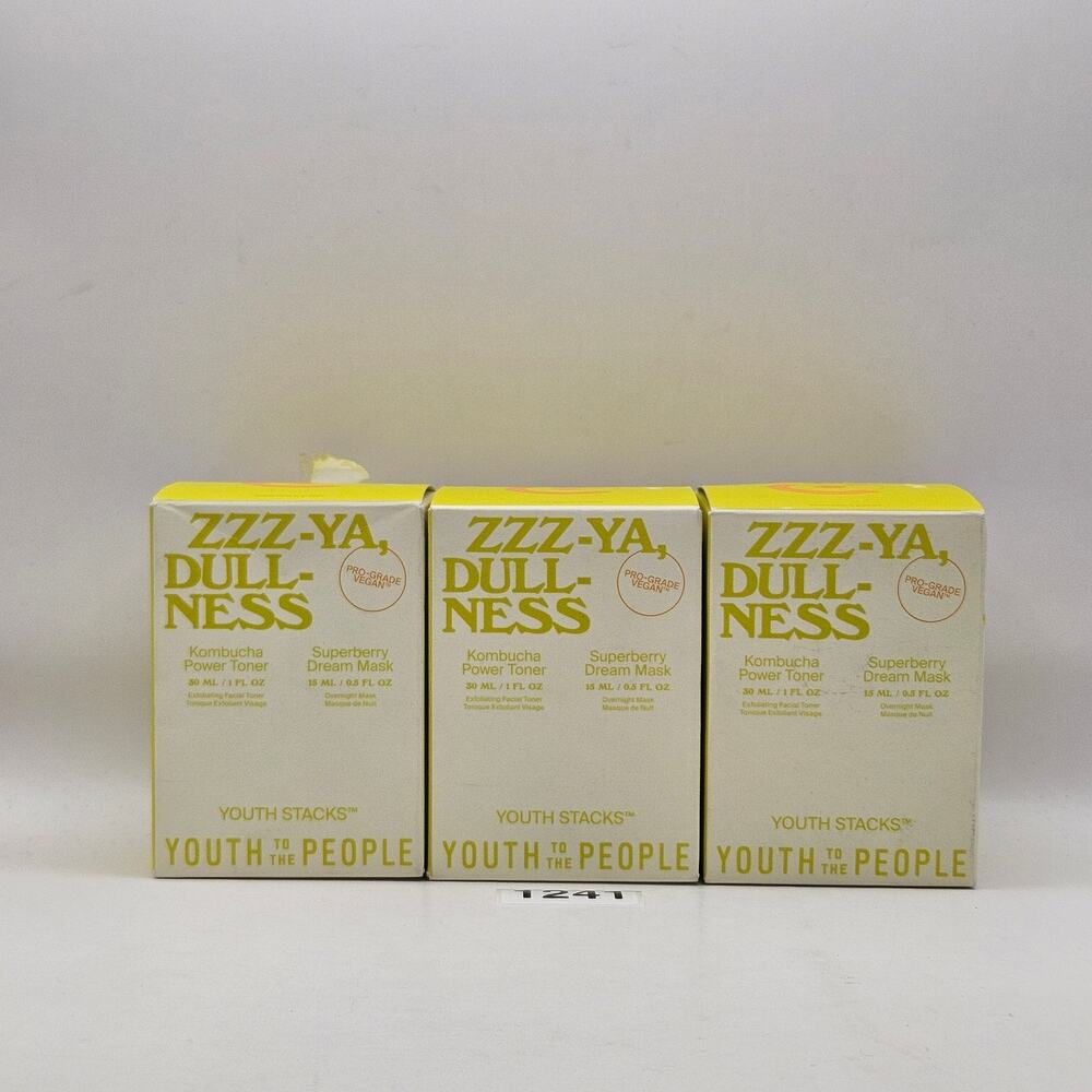 3PK - YOUTH TO THE PEOPLE TRAVEL SIZE KIT KOMBUCHA TONER + SUPERBERRY MASK